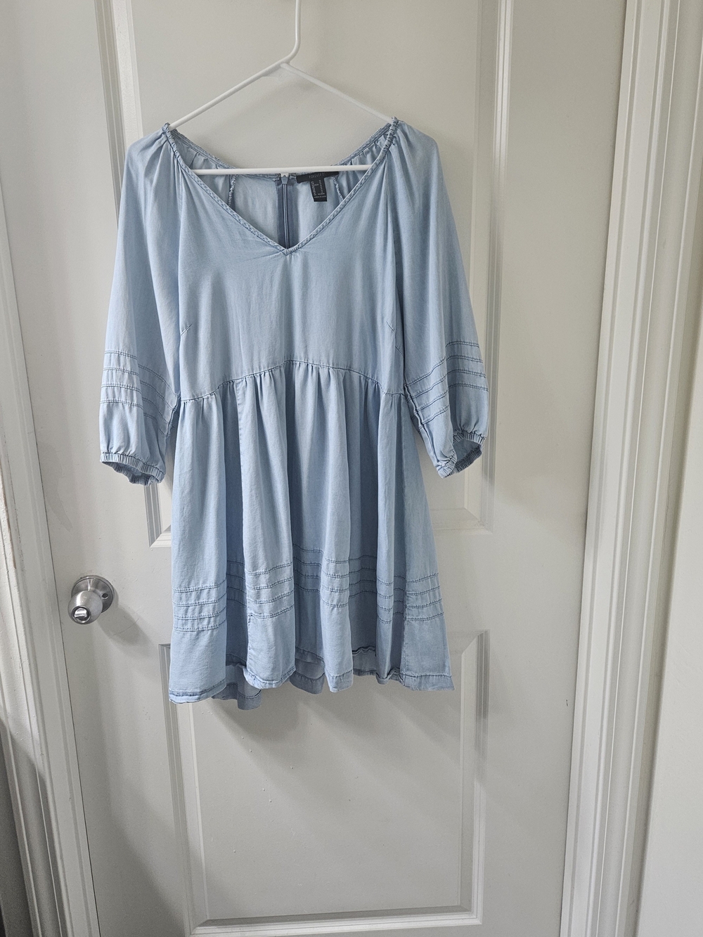 Forever 21 Light Blue V-Neck Dress Tunic